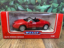 NEW IN BOX SEALED DIECAST WELLY ALFA ROMEO SPIDER SCALE 1:24
