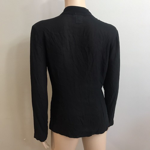 Vintage Johnny Was Collection Button Up Blouse Top Shirt Long Sleeve Black Sz S - Picture 4 of 6