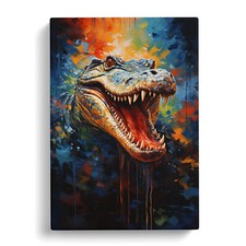 Alligator Modern Canvas Wall Art Print Framed Picture Decor Living Room Bedroom