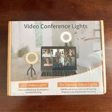LED Ring Light Kit with Tripod Stand USB Powered Video Conference Lighting