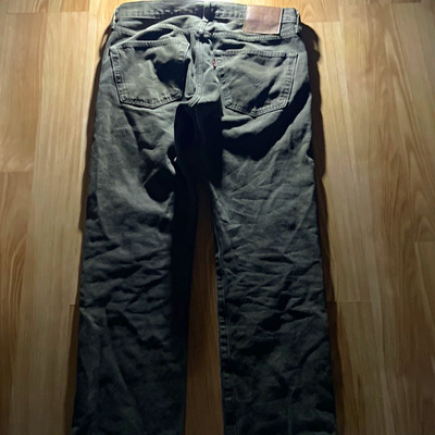 Levi's Premium 501 Original Fit Jeans Mens 32x29 Olive Brown Green Big E Tab