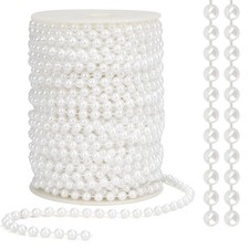 Pearl Garland, 6 MM White Faux String of Pearls, 78 FT Pearl Garland for Chri...