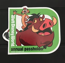 Disney Parks Annual Passholder Magnet - Pumba & Timon - Original & Brand New