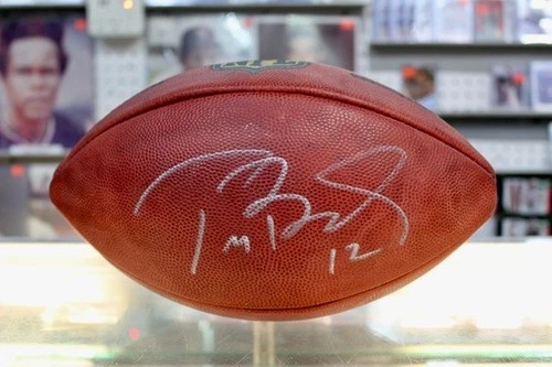 TOM BRADY SIGNED OFFICIAL WILSON "THE DUKE" NFL FOOTBALL PSA FULL LOA