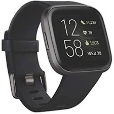 Fitbit Versa 2 Health  Fitness Smartwatch Black/Carbon NEW BULK PACKAGING 