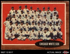 1962 Topps #113 White Sox Team Normal Tint COMMON VARIATION 4 - VG/EX