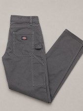 Dickies Unisex Gray Cotton Blend Twill Work Pants Construction 28R