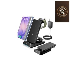 Elegant 3-in-1 Wireless Charging Station for Samsung - Compact Foldable