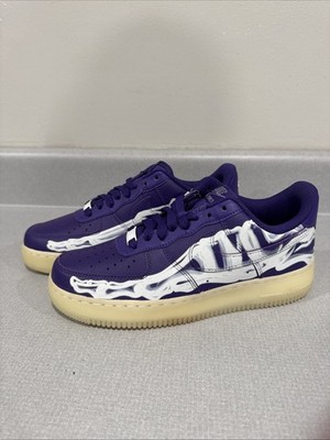 Nike Air Force 1 Low '07 QS Purple Skeleton Halloween 2022 Men s Size 8 No Box