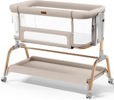 3 in 1 Baby Bassinet, Bedside Bassinet for Baby, Rocking Bassinet with Breathabl
