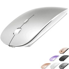 KLO Rechargeable Bluetooth Mouse for MacBook/MacBook air/Pro/iPad, Silver