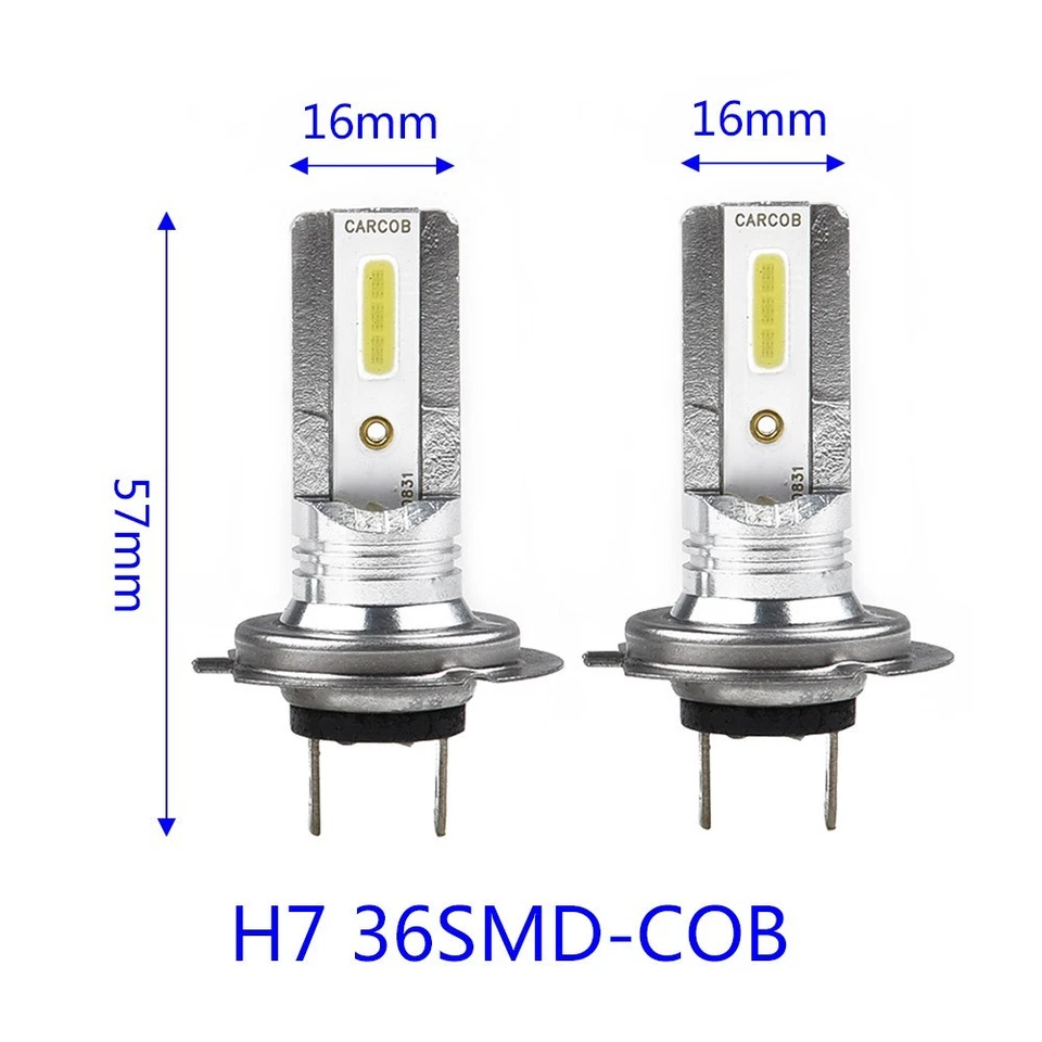 LED Headlight Accessories H7 Replacement Waterproof White Xenon 12V-24V - Image 2 of 4