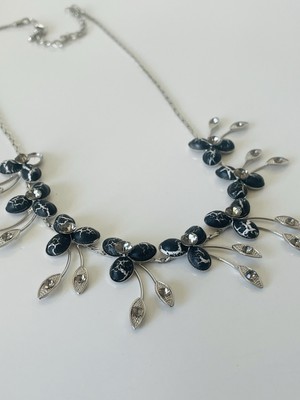 Pre Loved Halskette Blume Stacheln Halskette Schmuck Statement Halsketten UK