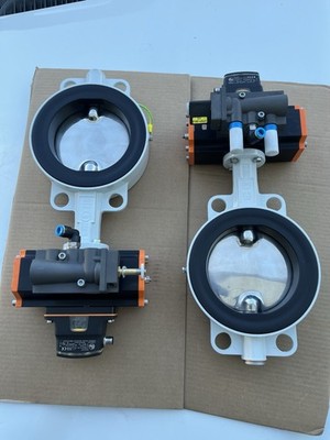 2x EBRO EB5.1 SYD AZO Armaturen 5'' Z011-A DN125, Actuated Butterfly Valve