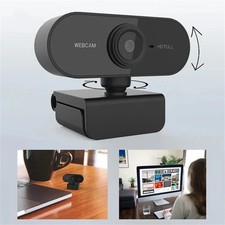 Full HD 1080P Webcam USB AutoFocus Web Camera With Microphone For PC Laptop UK