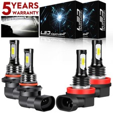 For Kenworth T680 T880 2013-2019 - 4X LED Headlight Kit Bulbs High / Low Beam HK