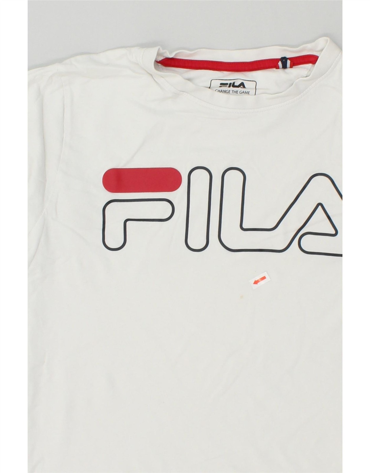 T shirt uomo FILA grafica top piccola bianca cotone CM05
