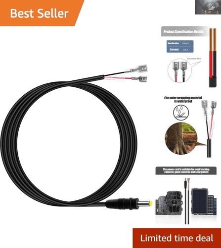 Durable 4.0x1.7mm DC Power Cable for Tactacam Reveal and Snyper Cameras, 79-Inch - Afbeelding 1 van 8
