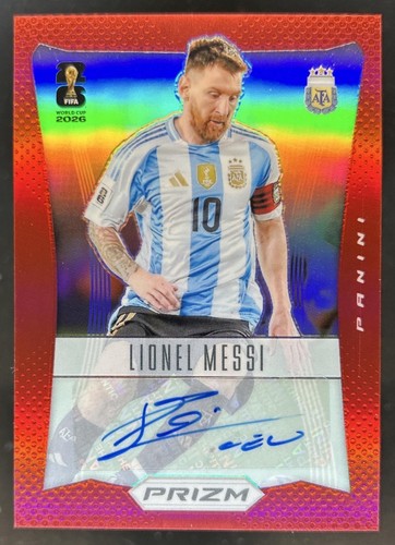 2026 Panini Prizm World Cup Lionel Messi 2012 Throwback Signatures Red Auto #/99
