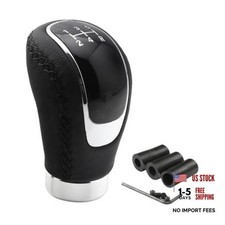Osilly 5 Speed Shift Knob, Weighted Manual Gear Shifter Knobs, Leather Black