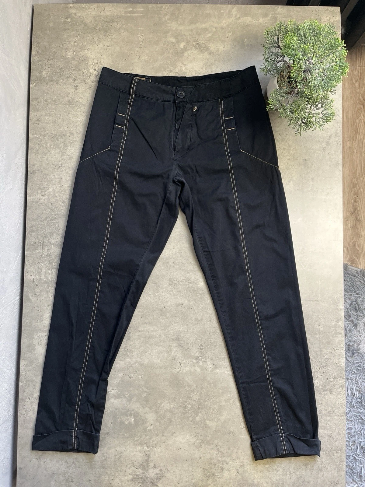 Vintage Y2K Women's Marithe + Francois Girbaud Capri Pants Black Size 28