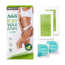 Nad's Body Wax Strips Hair Removal For 24 Count Pack of 1 , GREEN,WHITE