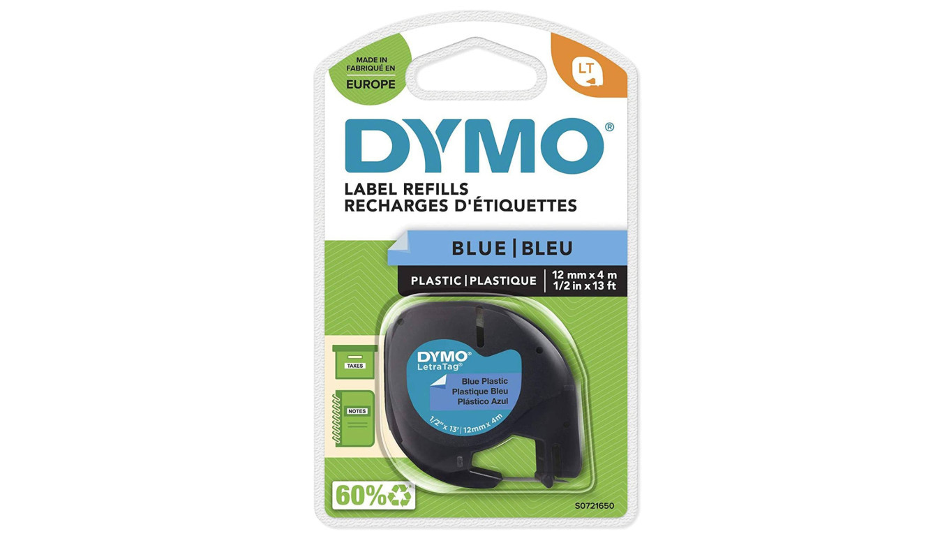 DYMO LT plastic tape 12mm / 4m blue 91205 /T2UK