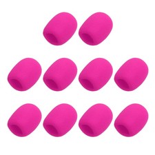 10pcs Microphone Foam Covers, 40mm 1.57" ID 10mm 0.39" Thickness, Rose Red