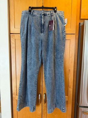 Gloria Vanderbilt All Around Slimming Effect Womens Plus 20 Pleated Wide Leg NWT
