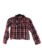 NYC Girls Plaid Button Up Jacket Size 10/12 Fall Winter