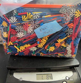 Mixed Lot of K'NEX Micro KNEX Building Toy Replacement Parts Pieces 1 lb 8oz Bag