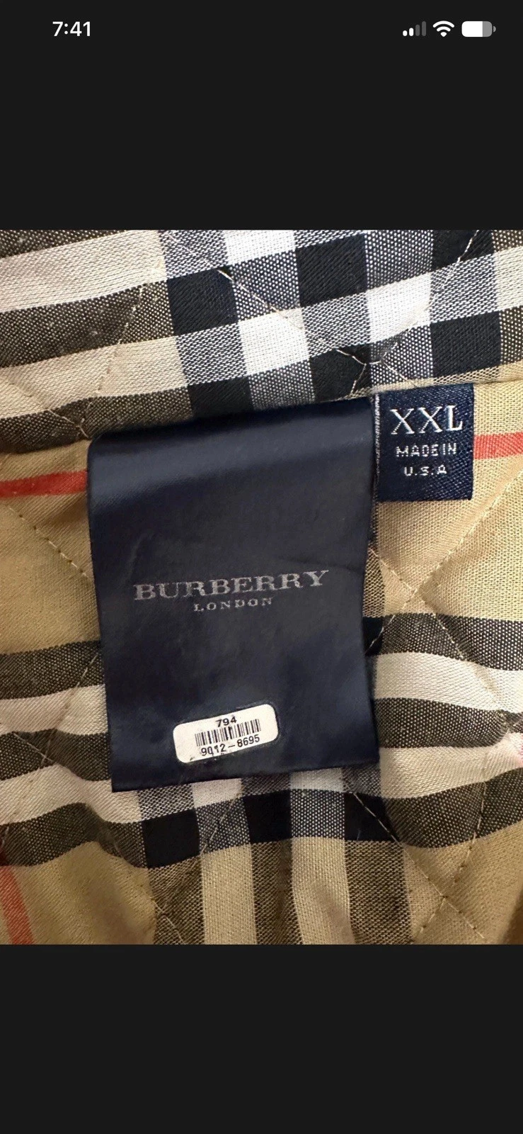 Burberry London Men's Jacket Very Beautiful Olive Green Hooded Coat Size XXL - product detail image 3
