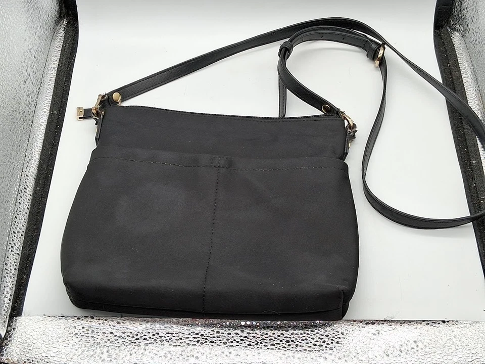 Calvin Klein Women’s Black Nylon w/Gold Logo Crossbody/Adjustable Strap - Image 2 of 4