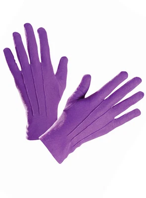 Gants en tissu violets - Gants monochromes et élastiques pour felles et hommes - Photo 1/2
