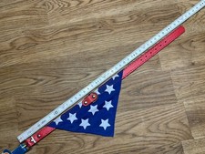 Rondo Halsband mit Halstuch Hundehalsband 37 cm Rot Blau