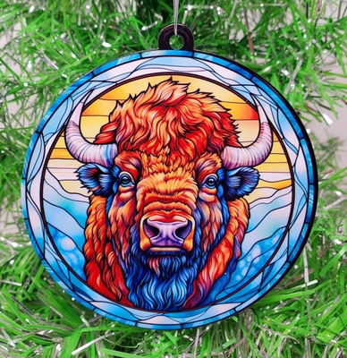 #ad GREAT PLAINS BISON Christmas Ornament $9.99