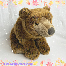 18" living nature brown bear soft toy plushie large