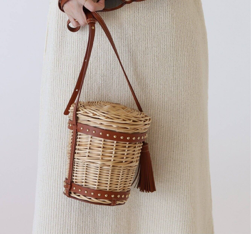 Celine Basket shoulder Hand Bag Mini Bucket bag summer good condition