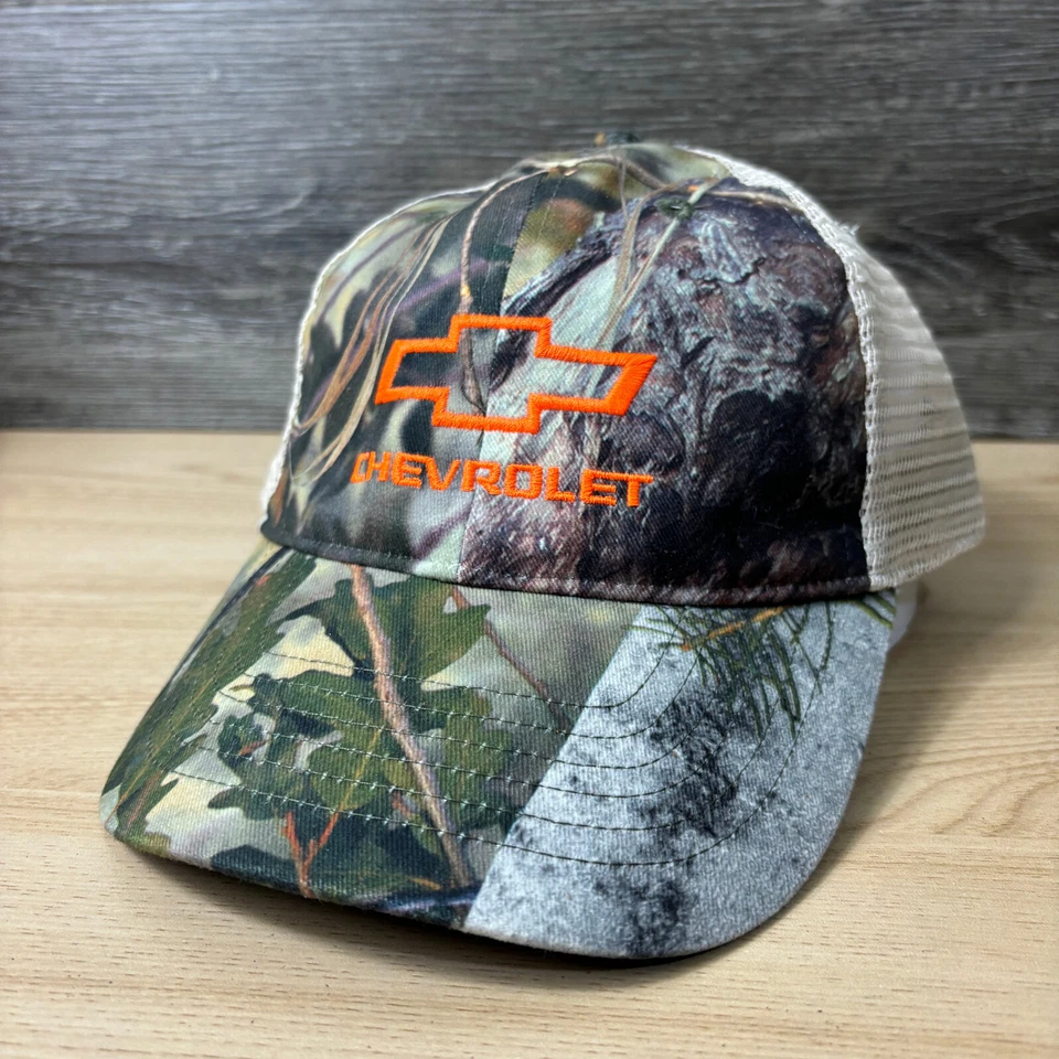 Gorra Chevrolet correa trasera verde camuflaje autos camionetas exterior Foto 3 de 4