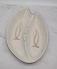 MCM Porcelain Ashtray Dragon Flower Teardrop Winfield Pottery USA Hand Crafted