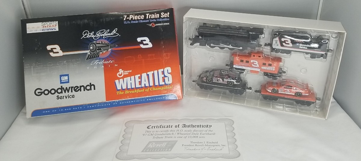 1997 Revell Dale Earnhardt GM Goodwrench Wheaties 1/24  1997 Dale Earnhardt GM Goodwrench Wheaties Tribute Train Revell HO Scale NASCAR main image 1