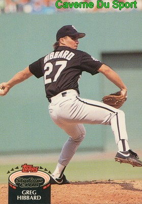 586 GREG HIBBARD CHICAGO WHITE SOX TOPPS BASEBALL CARD STADIUM CLUB 1992