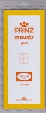 Prinz Black Stamp Mount Strips 215x57 mm For Famous Americans 15 Scott Blocks