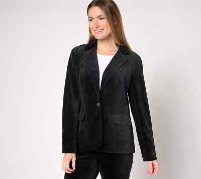 Studio Park x Shawn Killinger Velveteen Blazer Black Size Medium ( M ) A626658