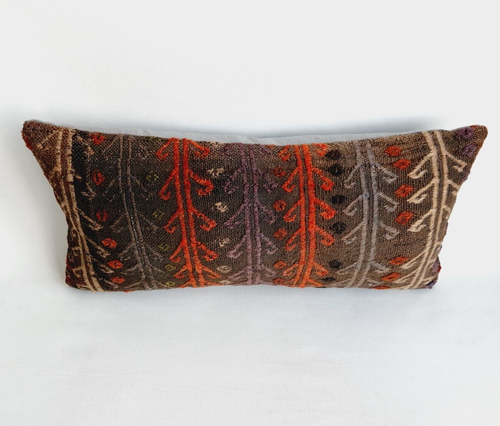 Kilim Pillow Cover, 12x24 in, Decorative Pillow, Turkish Pillow, Ethnic Pillow - Picture 2 of 9