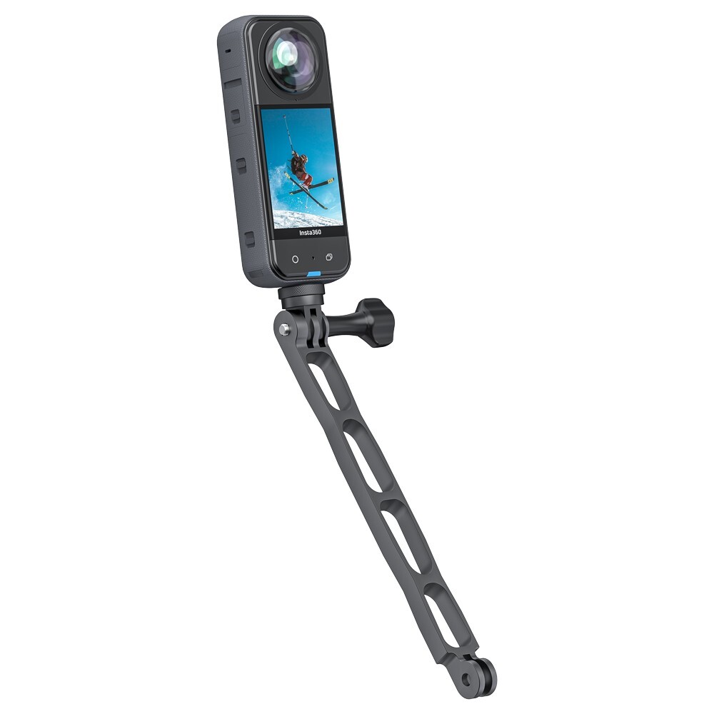 Brazo de extensión de aleación de aluminio montaje de poste de metal compatible con Insta360 y GoPro
