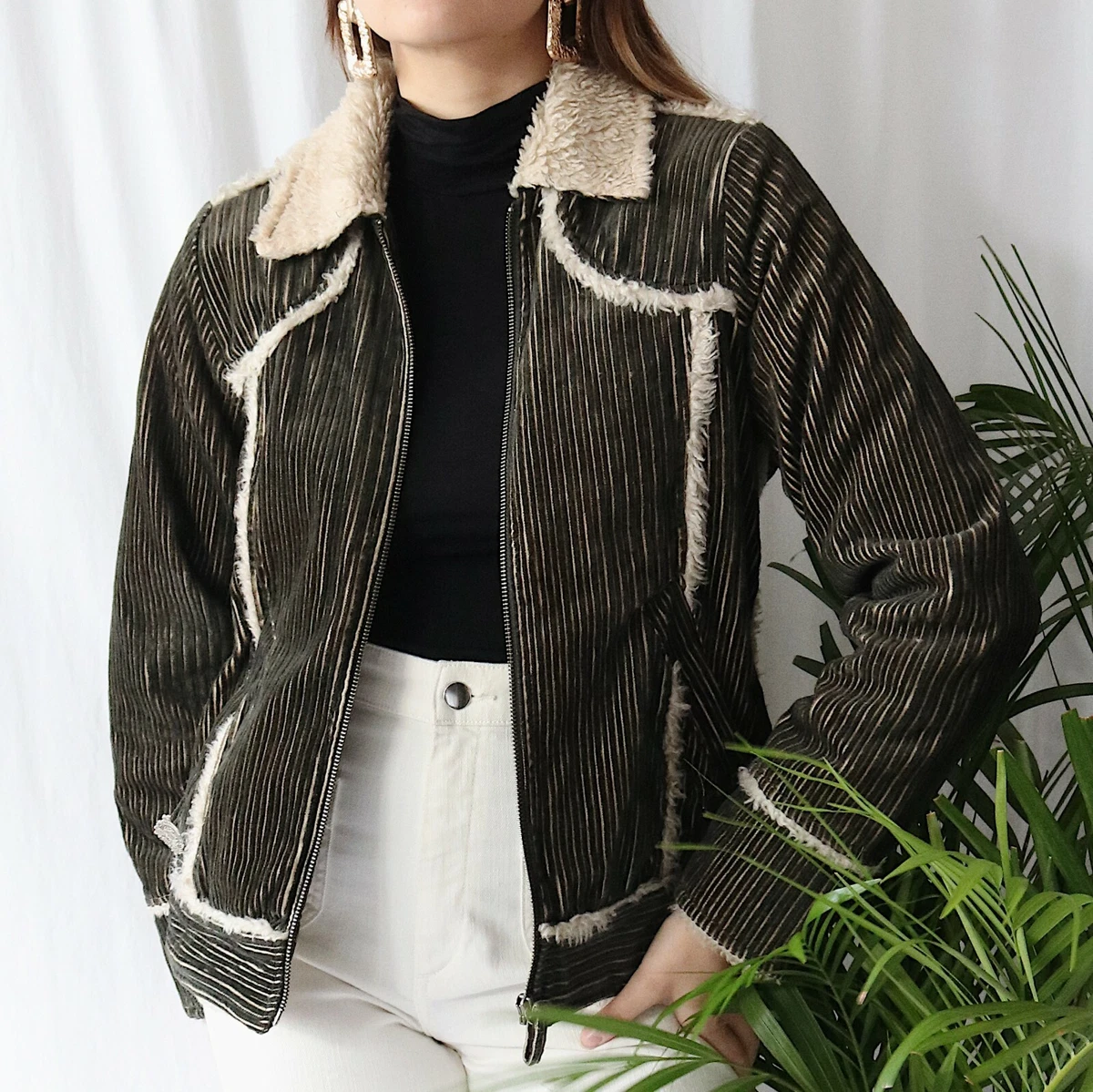 Faux shearling cheap corduroy jacket