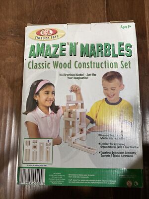 Amaze N Marbles Classic wood construction Set￼ Ideal Timeless Toys