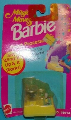 1992 Vintage Barbie Magic Moves Food Processor Just Wind it Up & It WorksRETIRED