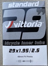 2 Vittoria Bicycle Inner Tube 29x1.95/2.5 Presta Valve., 2 Brand New In Box 